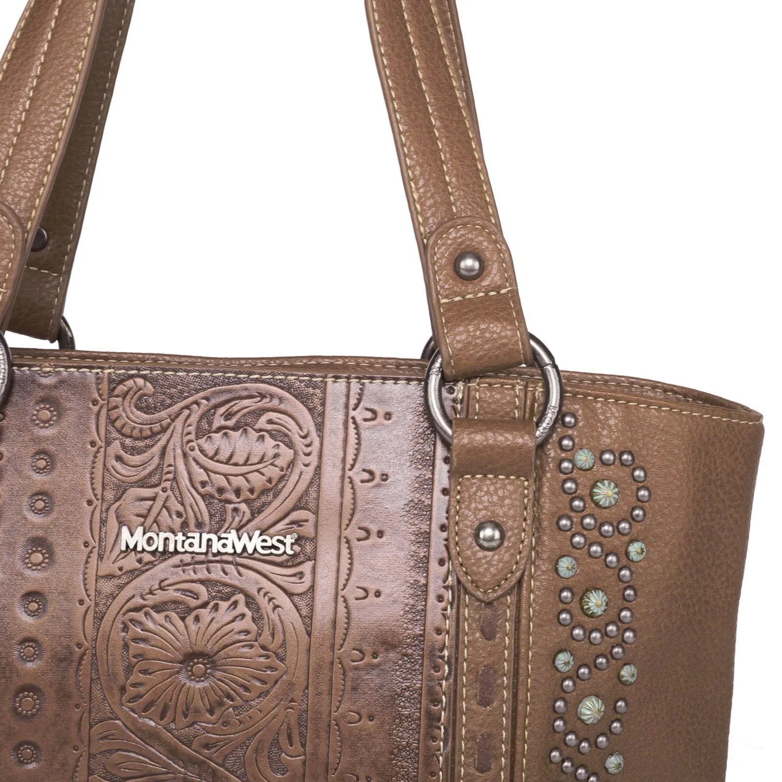 Montana West Floral Embossed Concealed Carry Tote