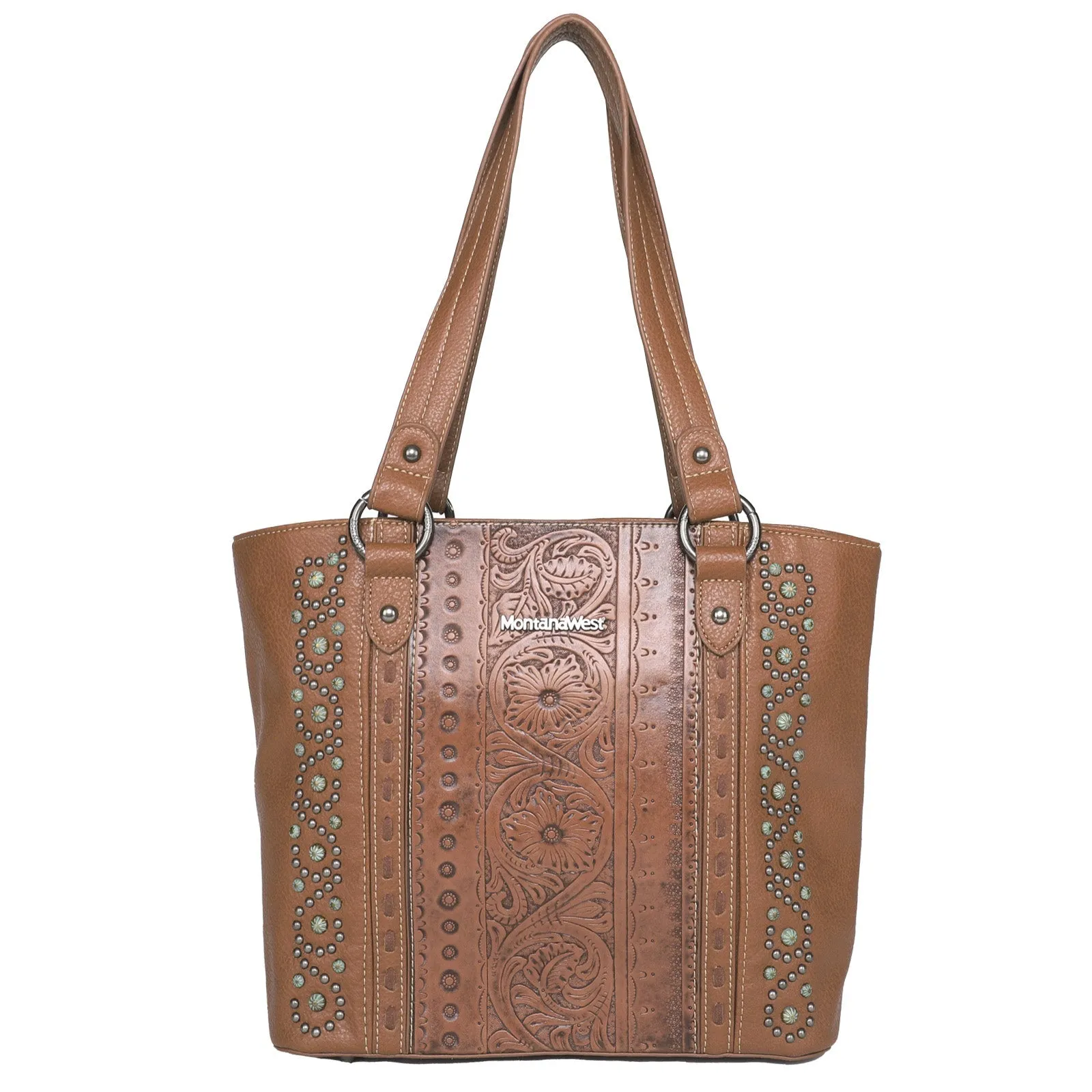 Montana West Floral Embossed Concealed Carry Tote