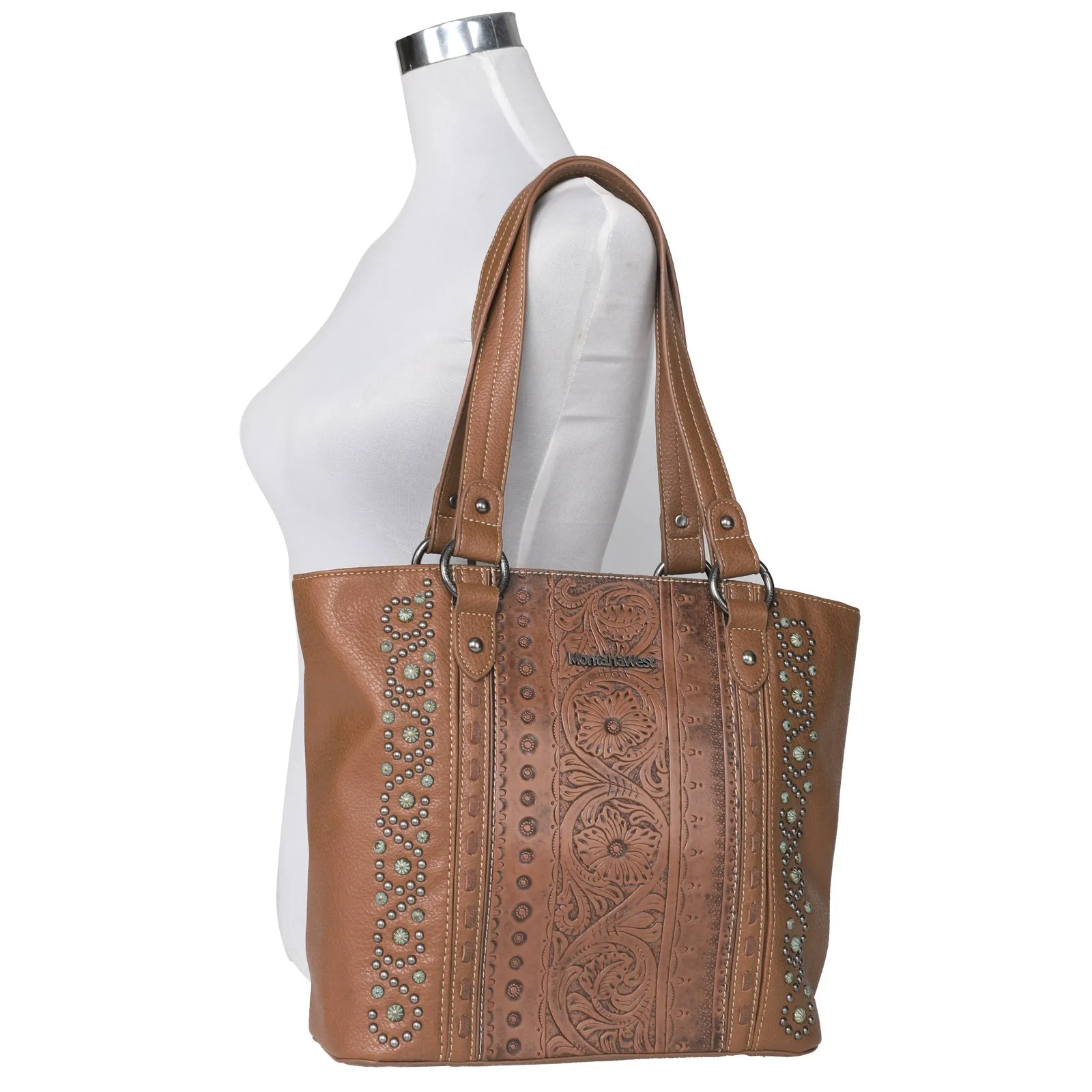 Montana West Floral Embossed Concealed Carry Tote