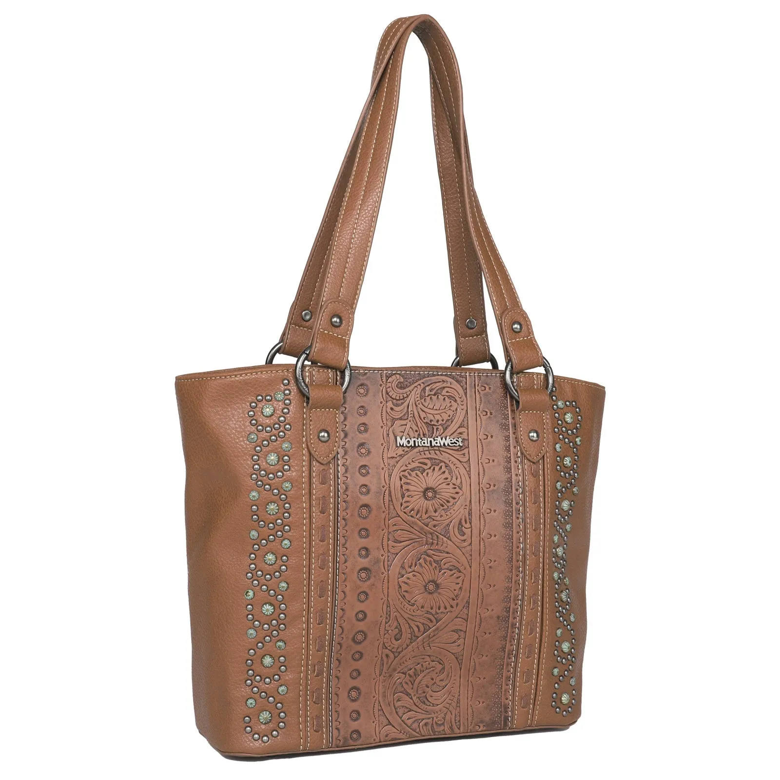 Montana West Floral Embossed Concealed Carry Tote