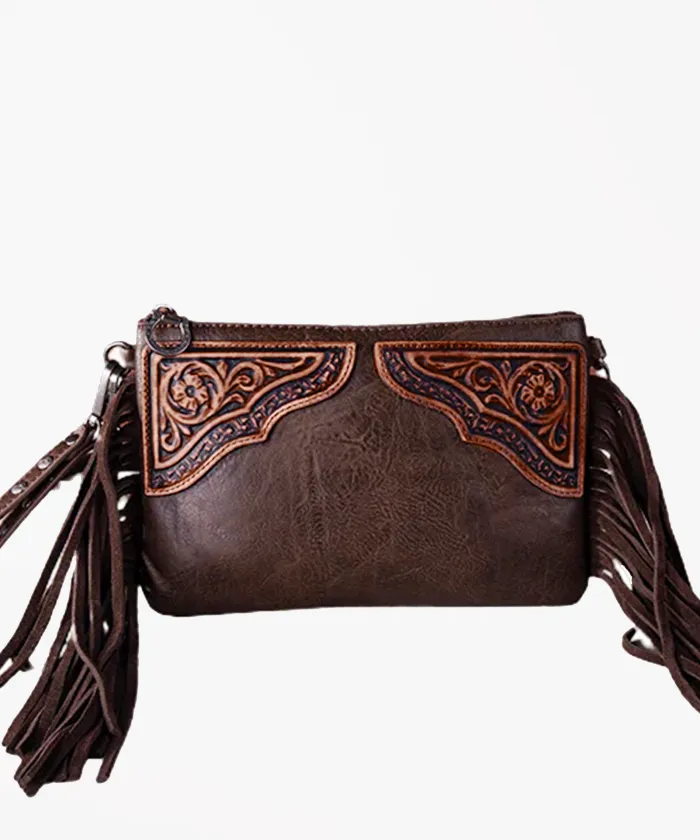 Montana West Fringe Leather Handbag