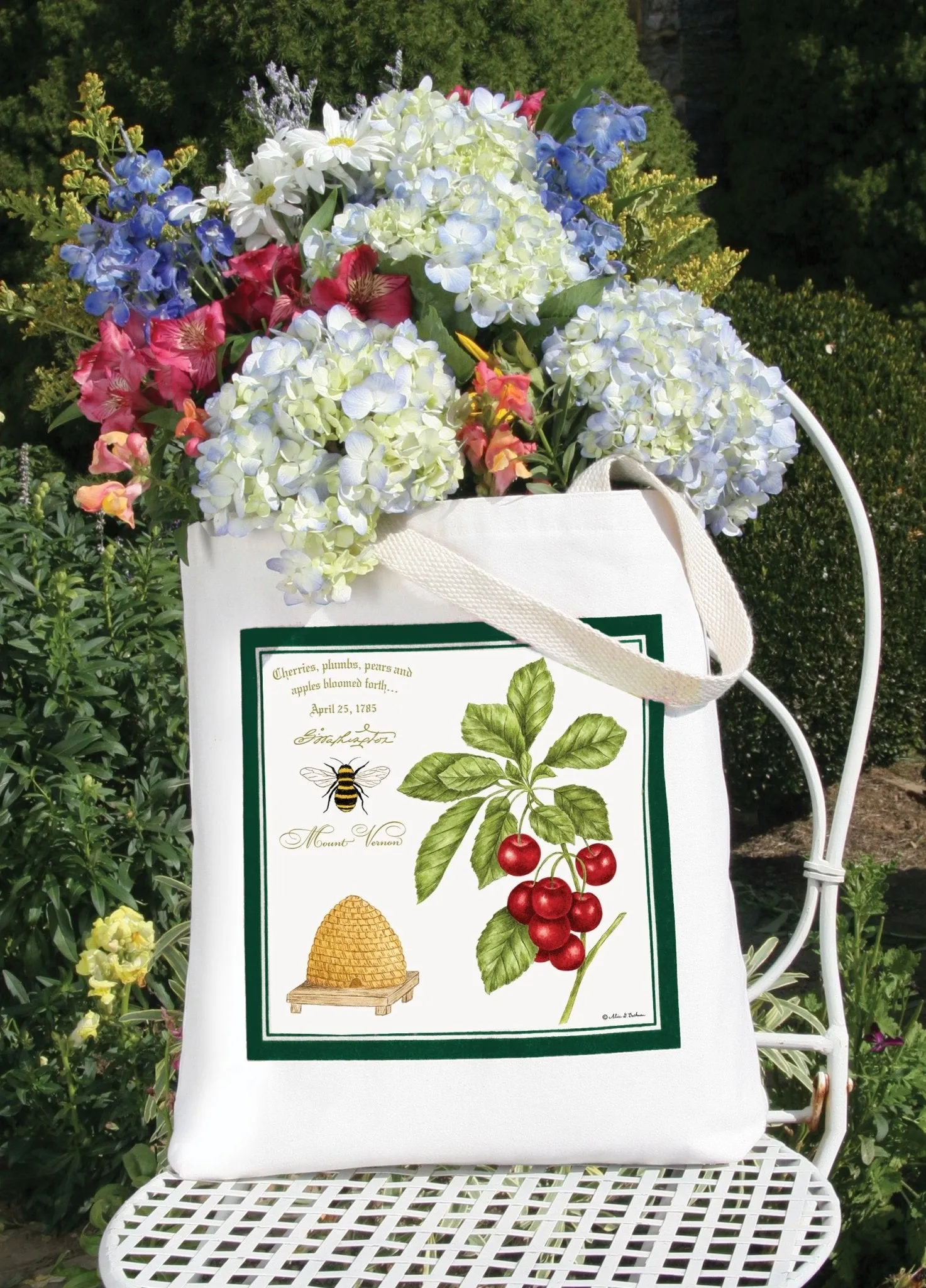 Mount Vernon Cherry Beehive Tote