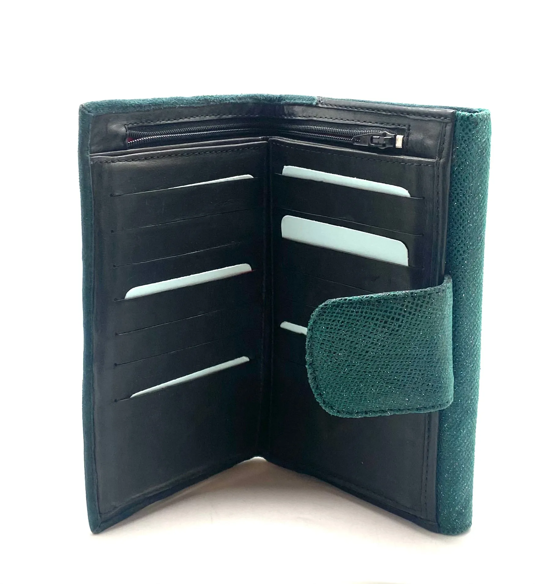 Mula - Teal suede wallet