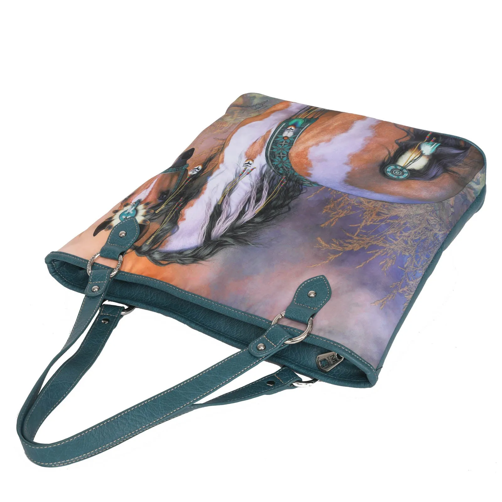 MW1022G-8113  Montana West Horse Print Concealed Carry Tote