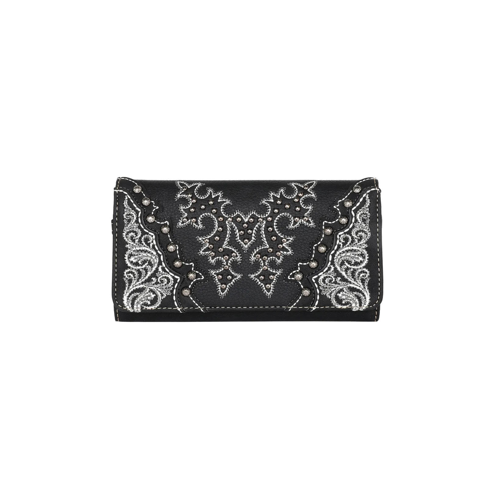 MW1110-W002 Montana West Boot Scroll Embroidered Collection Wallet