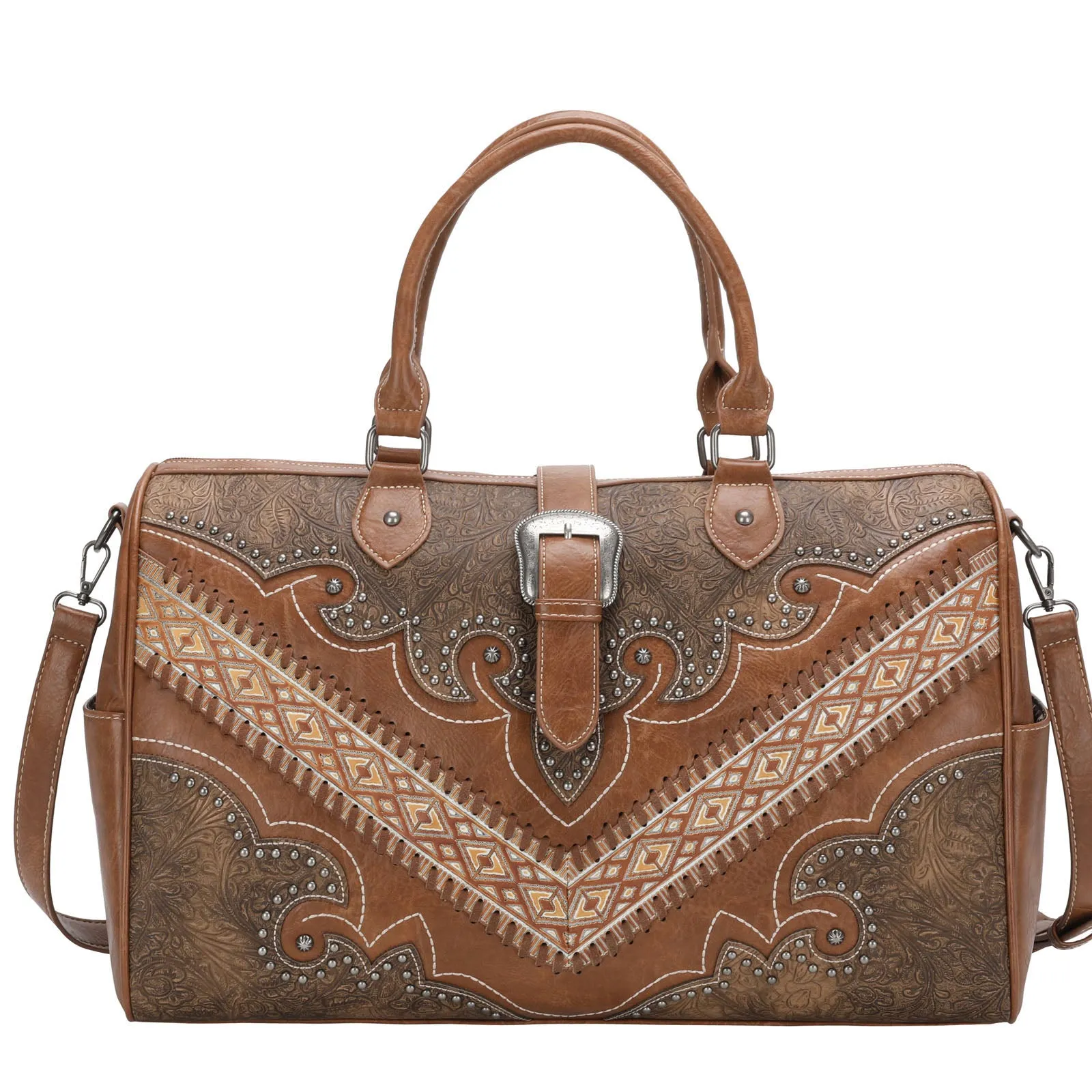 MW1131-5110 Montana West Buckle Collection Weekender Bag