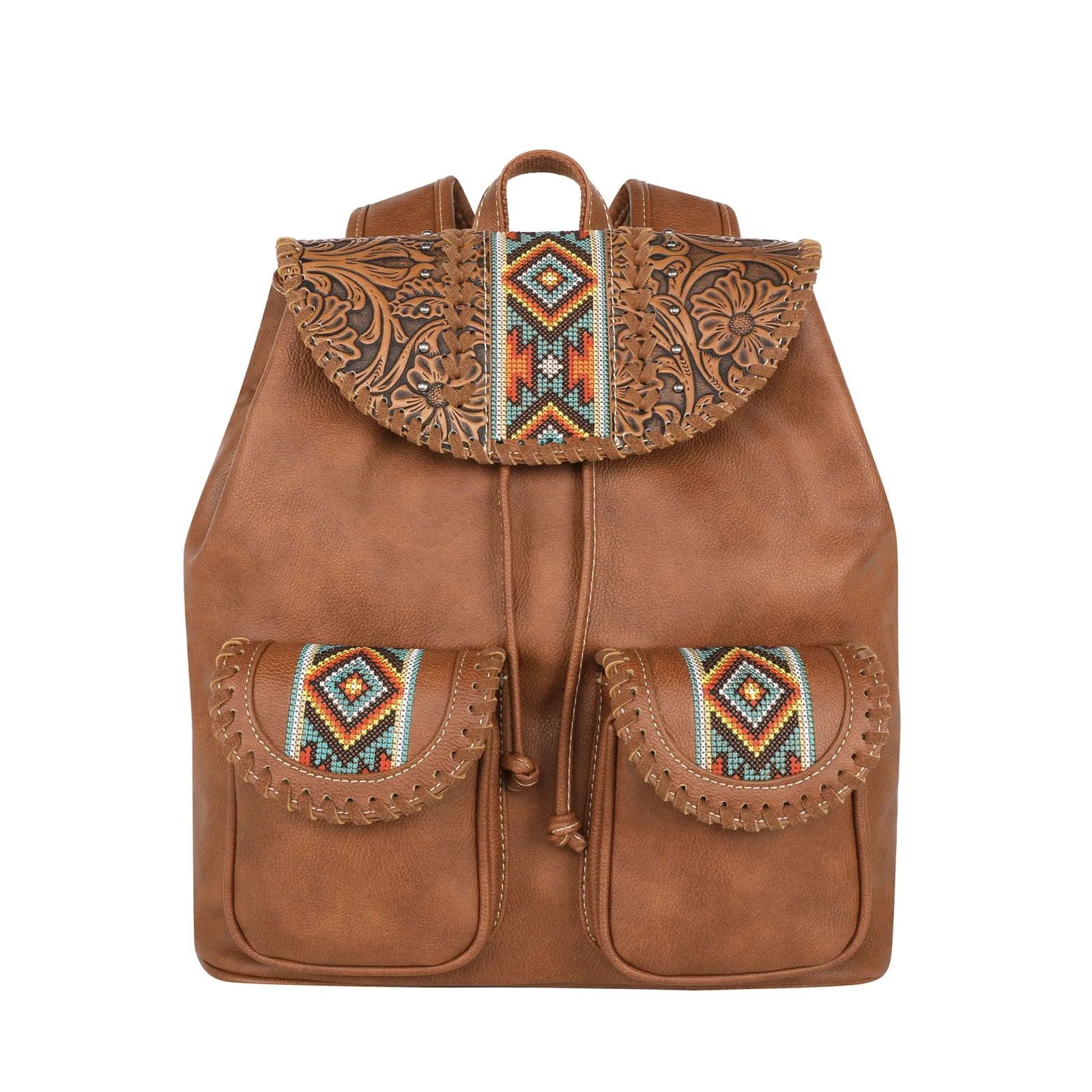 MW1142G-9110 Montana West Tooled Collection Backpack