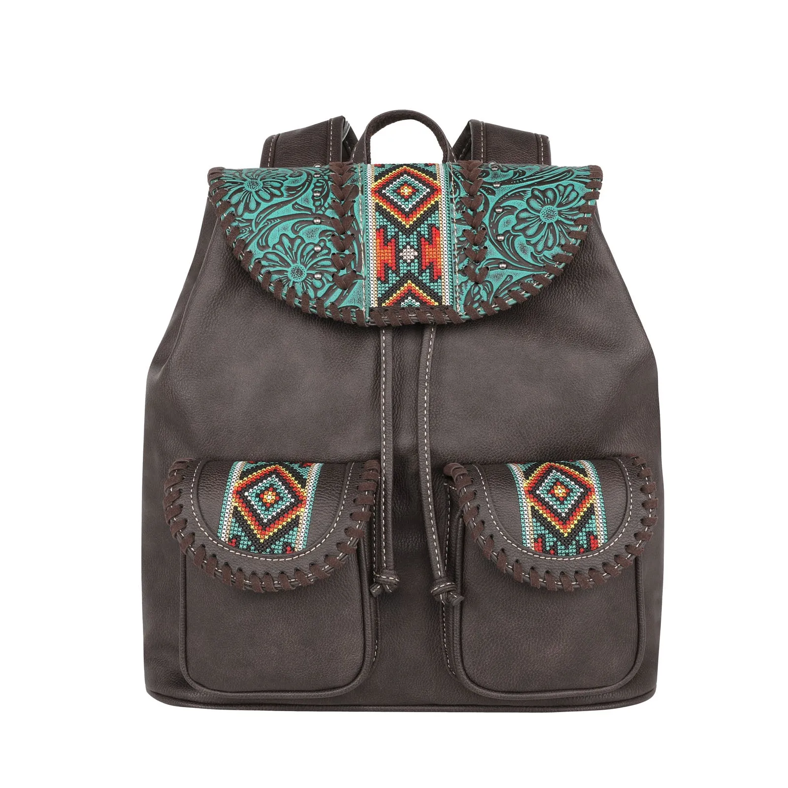 MW1142G-9110 Montana West Tooled Collection Backpack