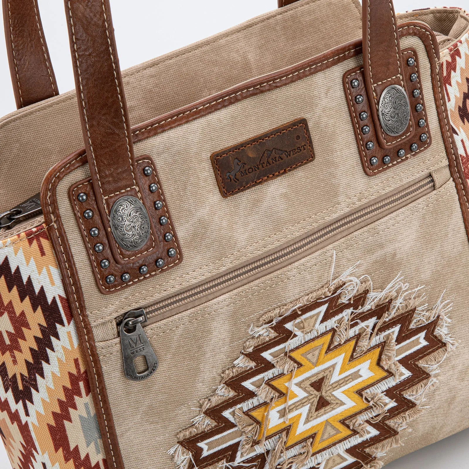 MW1210-8250 Montana West Aztec Jean Denim Collection Tote