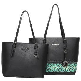 MWC2-G048 Montana West 2Pcs Set Tote (Concealed Carry Aztec Tote & Small Basic Tote)