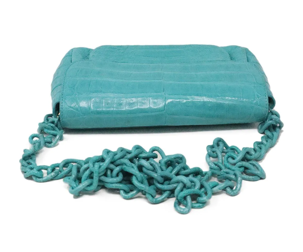 Nancy Gonzalez Turquoise Alligator Crossbody