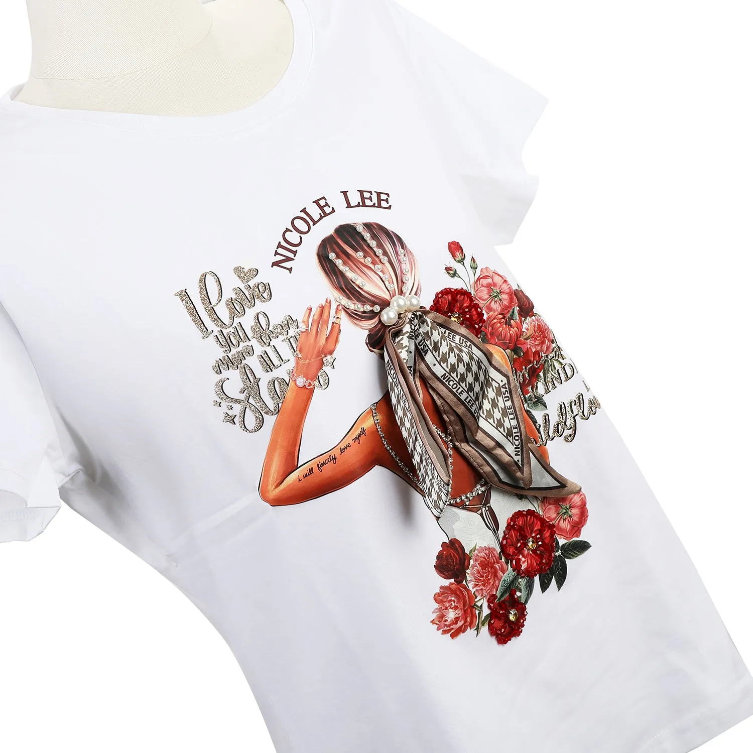 NICOLE LEE FASHION BLING SHIRT