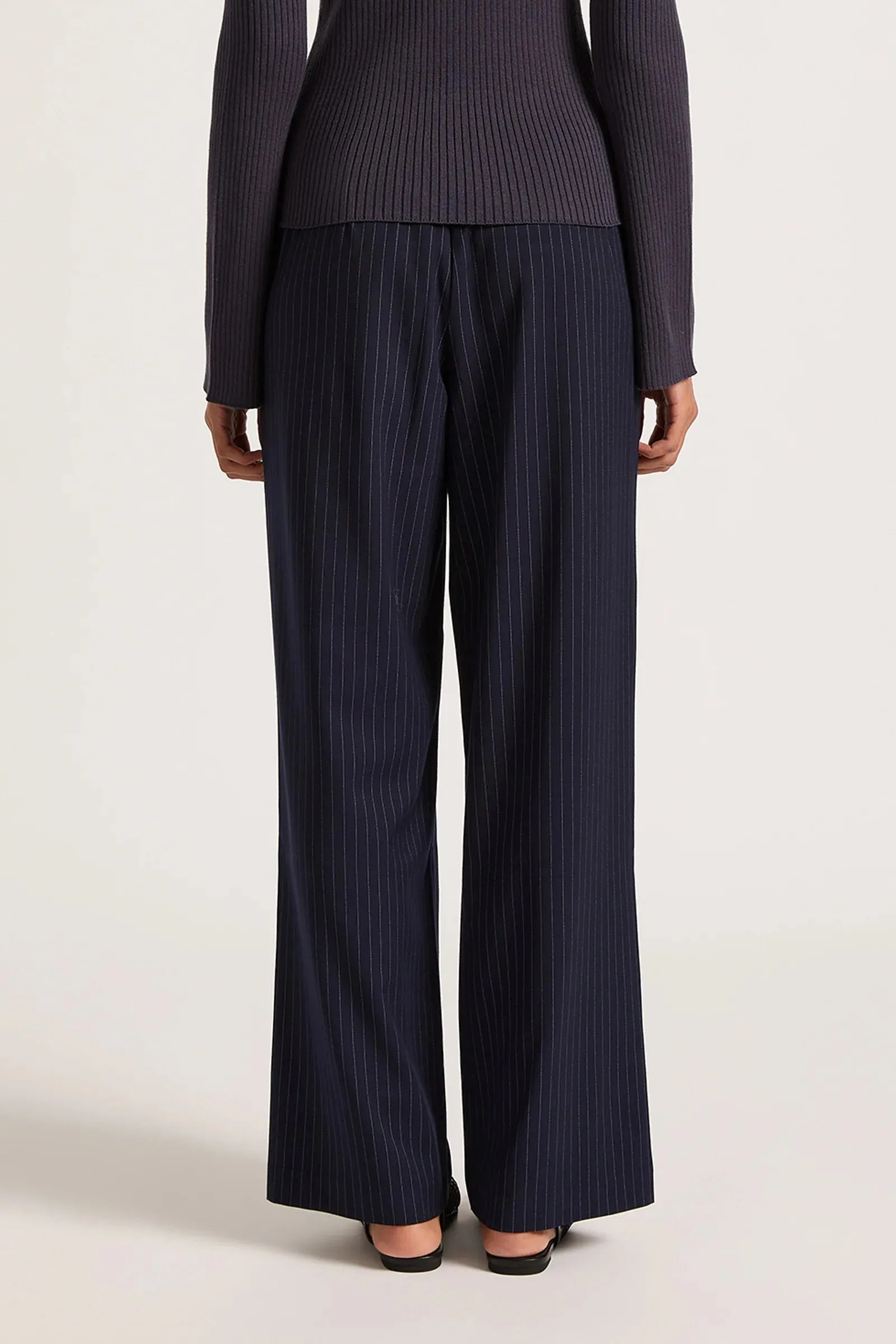 NUDE LUCY Bailey Pinstripe Pant NAVY