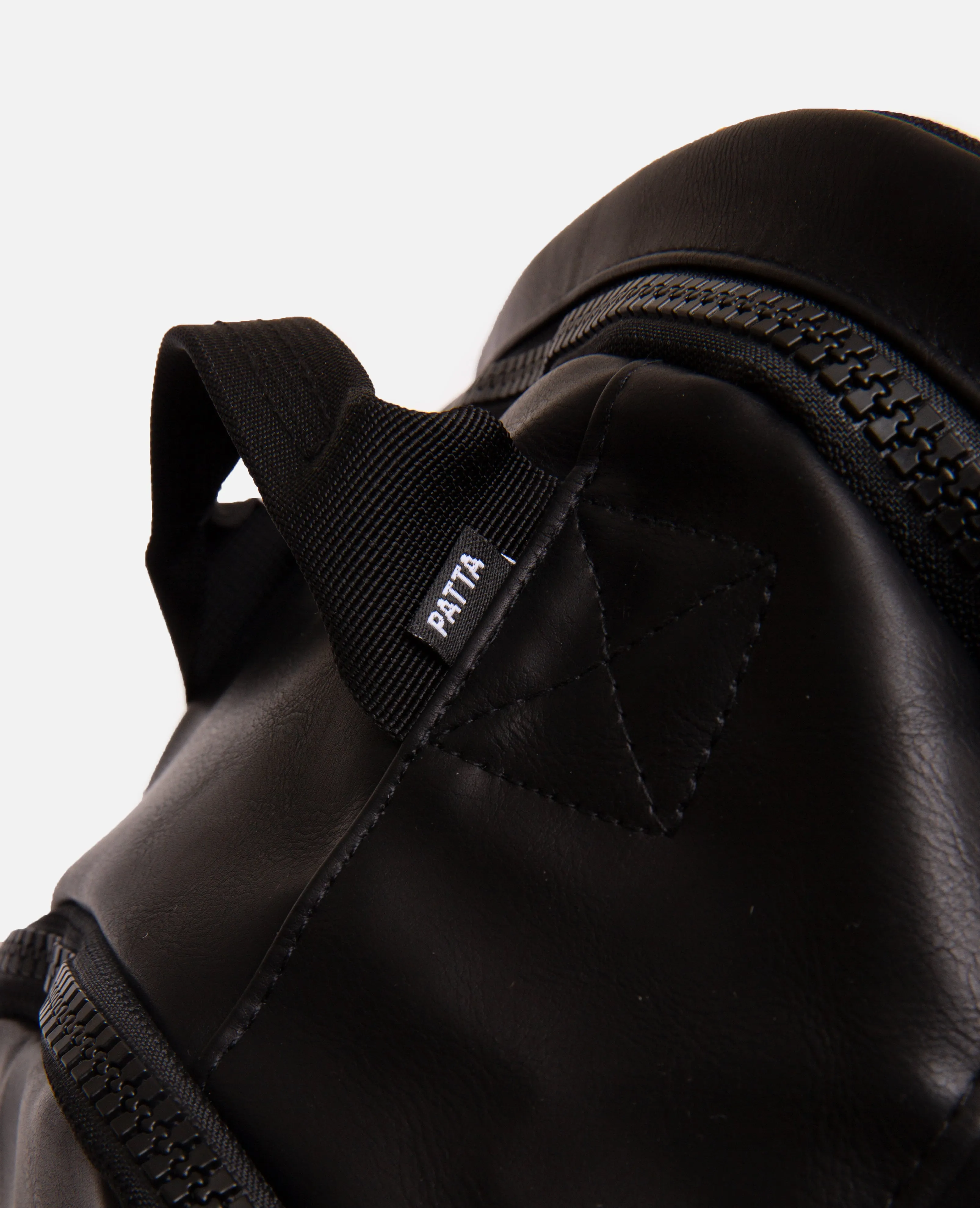 Stylish Black Patta Faux Leather Backpack for Everyday Use