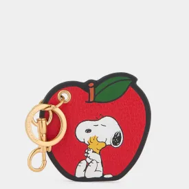 Peanuts Snoopy and Woodstock Apple Key Charm