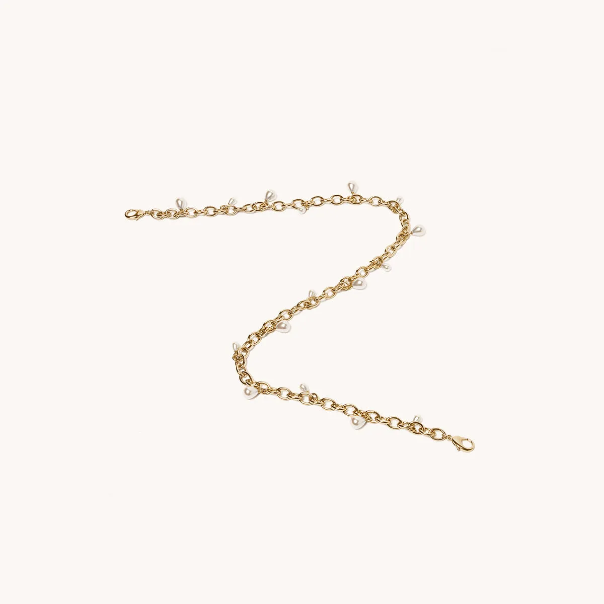 Pearl Drop Shoulder Chain | Plated Brass