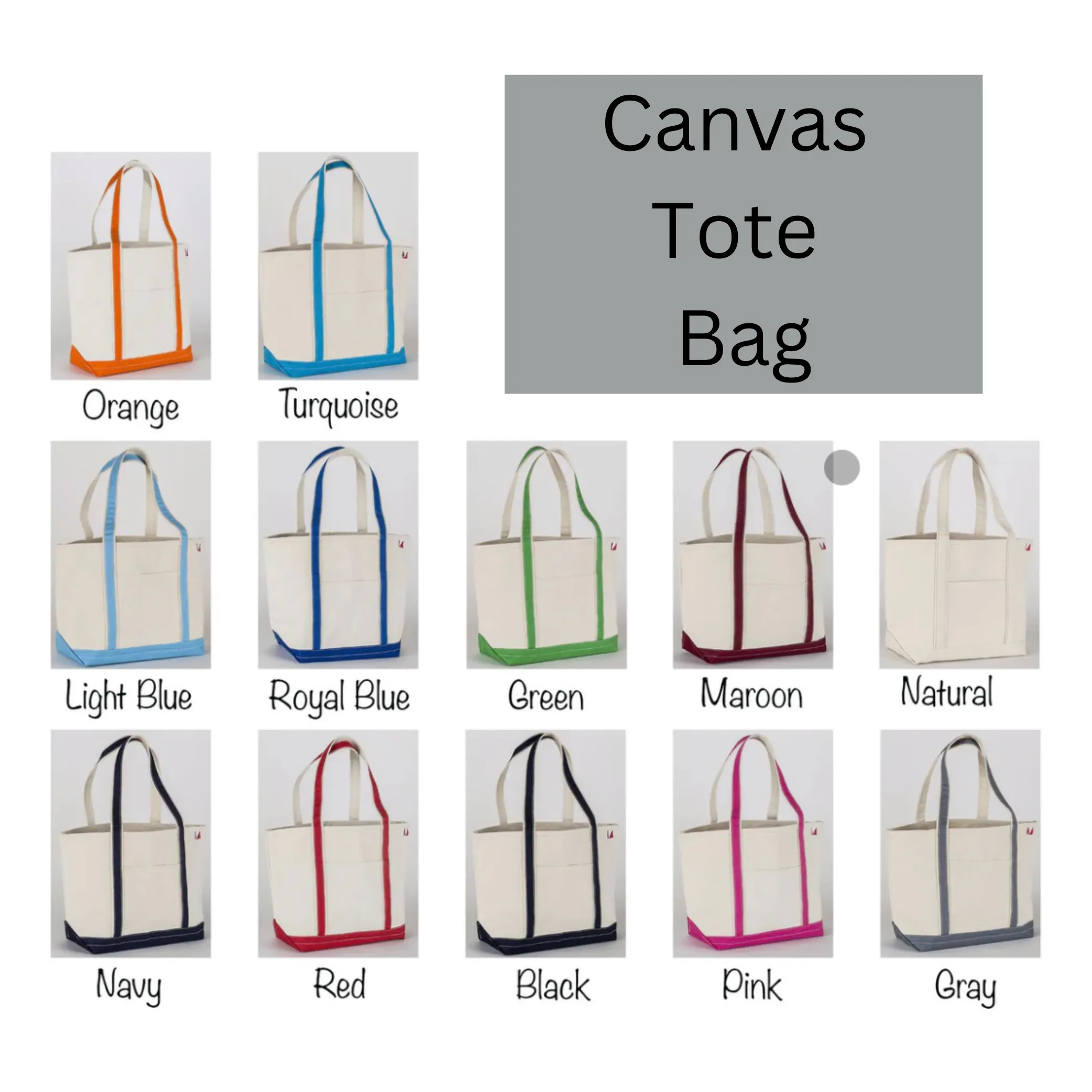 Personalized Shadow Canvas Tote & Accessory Pouch