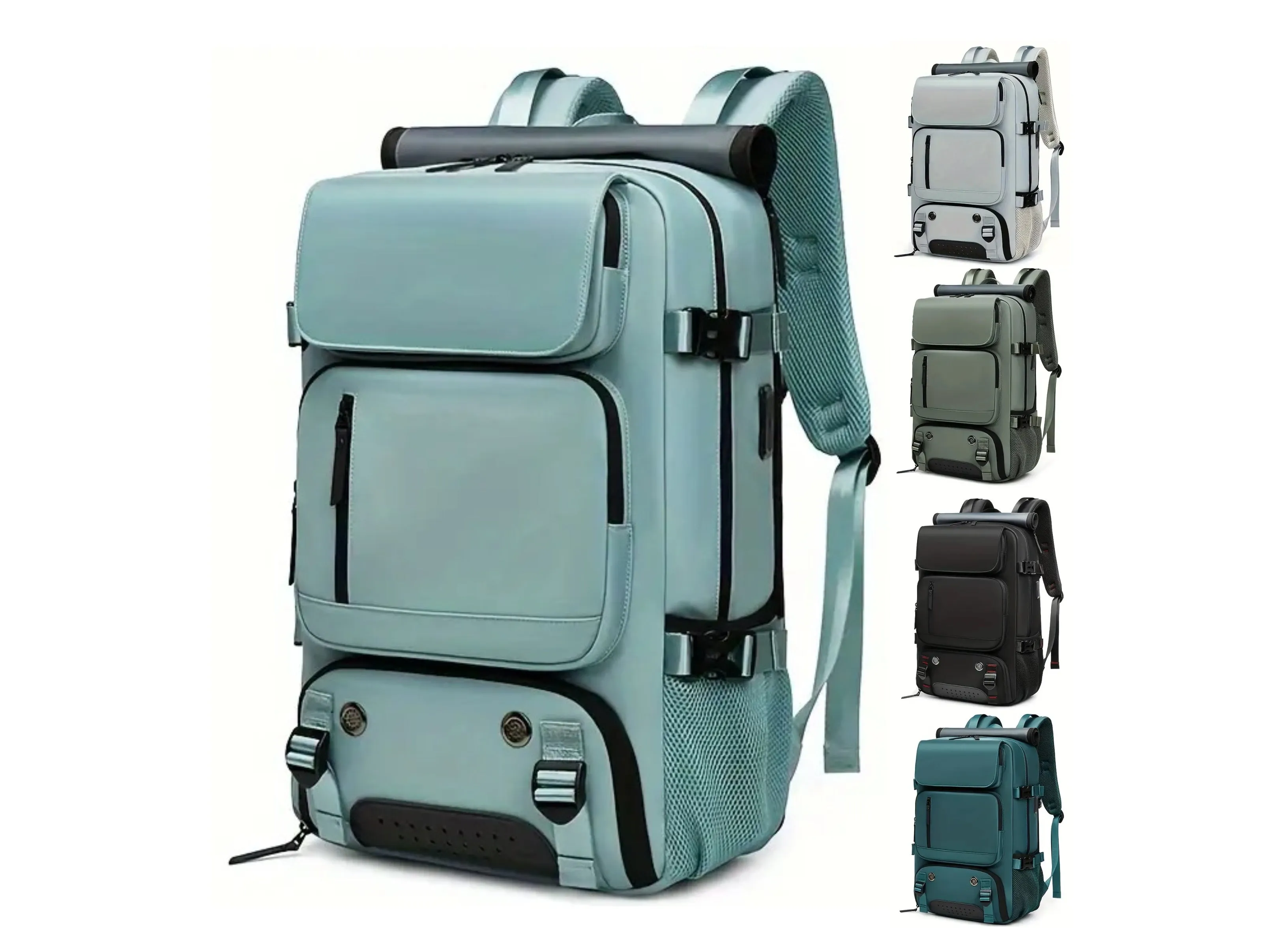 Professional Backpack Spacious Travel Rucksack Shoe Compartment Water-Resistant Outdoors Hiking Camping Bag Multiple Pockets & Padded Shoulder Straps | 7798