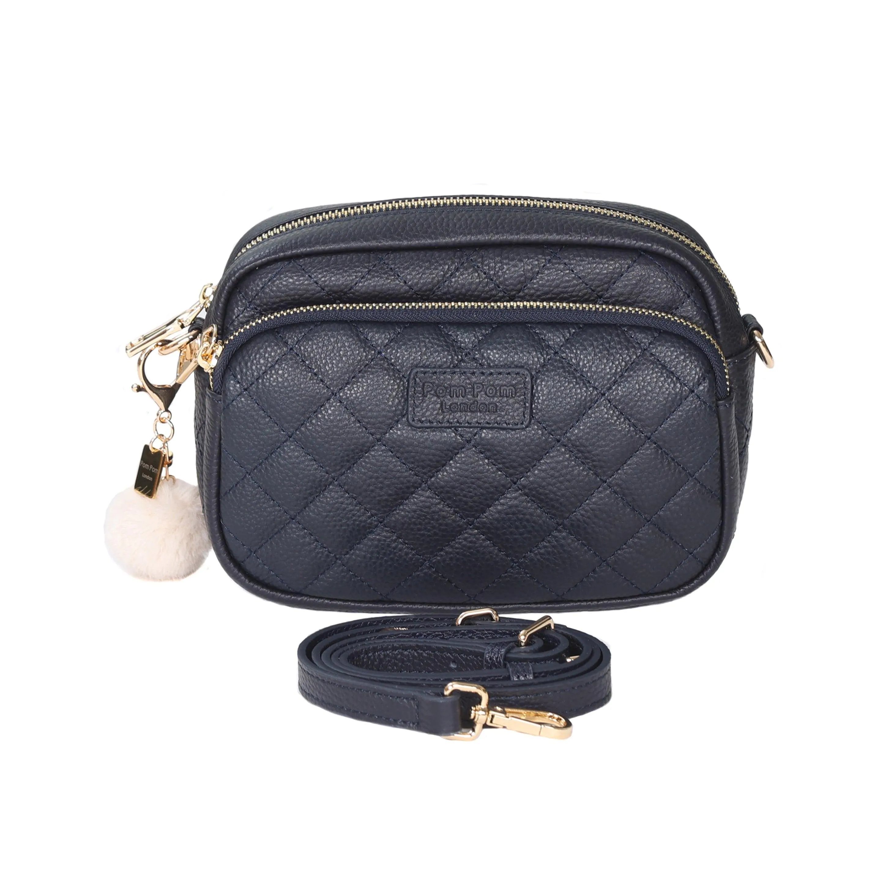 Quilted Mayfair Bag Navy & Accessories