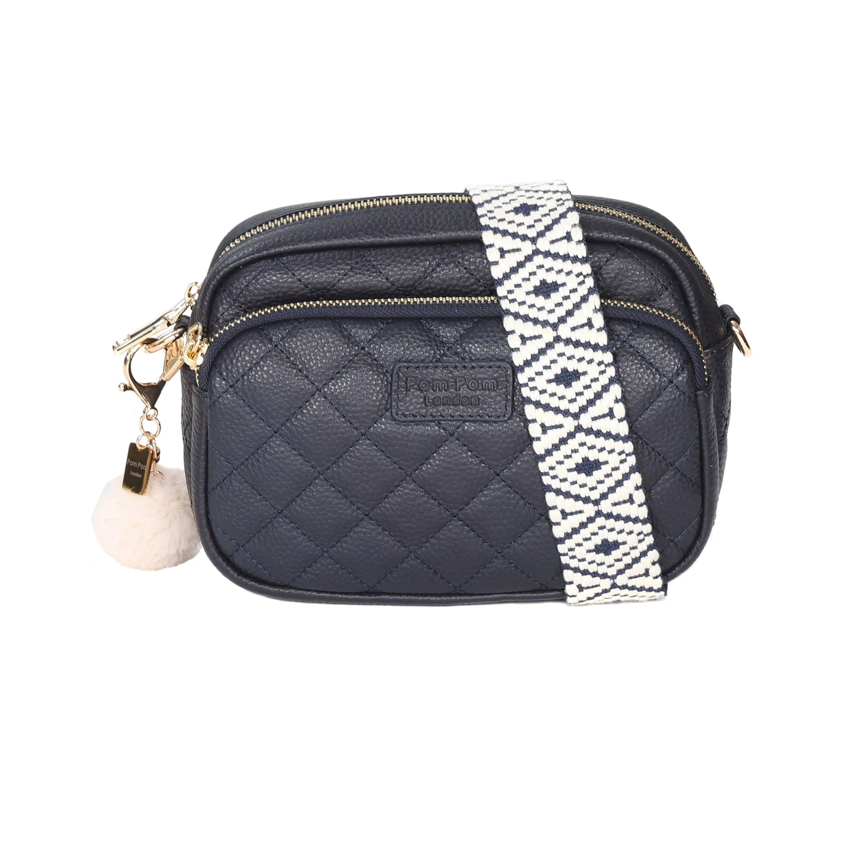 Quilted Mayfair Bag Navy & Accessories