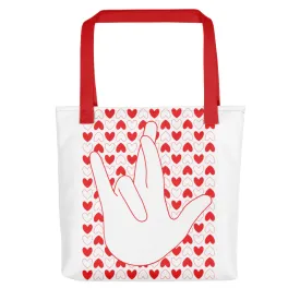 "I Really Love You" (IRLY   Hearts) Tote Bag