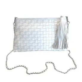 SASHA WEAVE CLUTCH HANDBAG