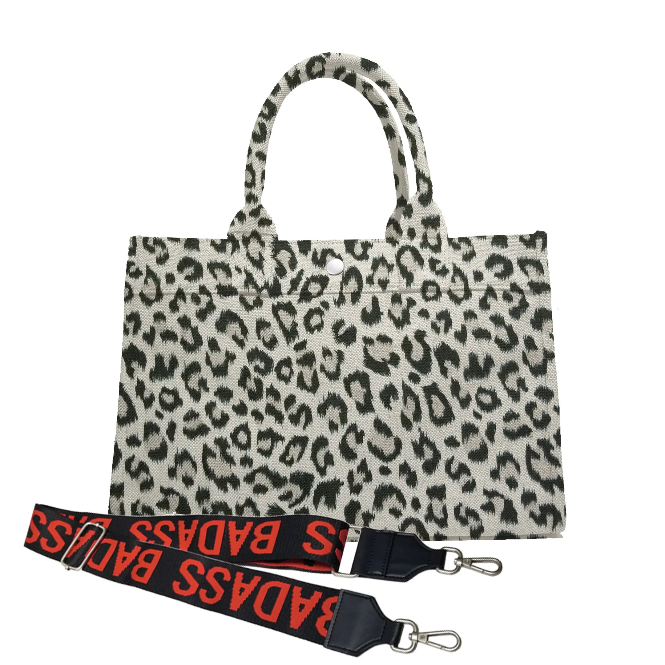 Split Letter Monogram Midi East West Bag: Leopard