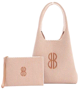 Sutton City Tote - Buckthorn Diamond Monogram / Detachable Metal Chain - Large