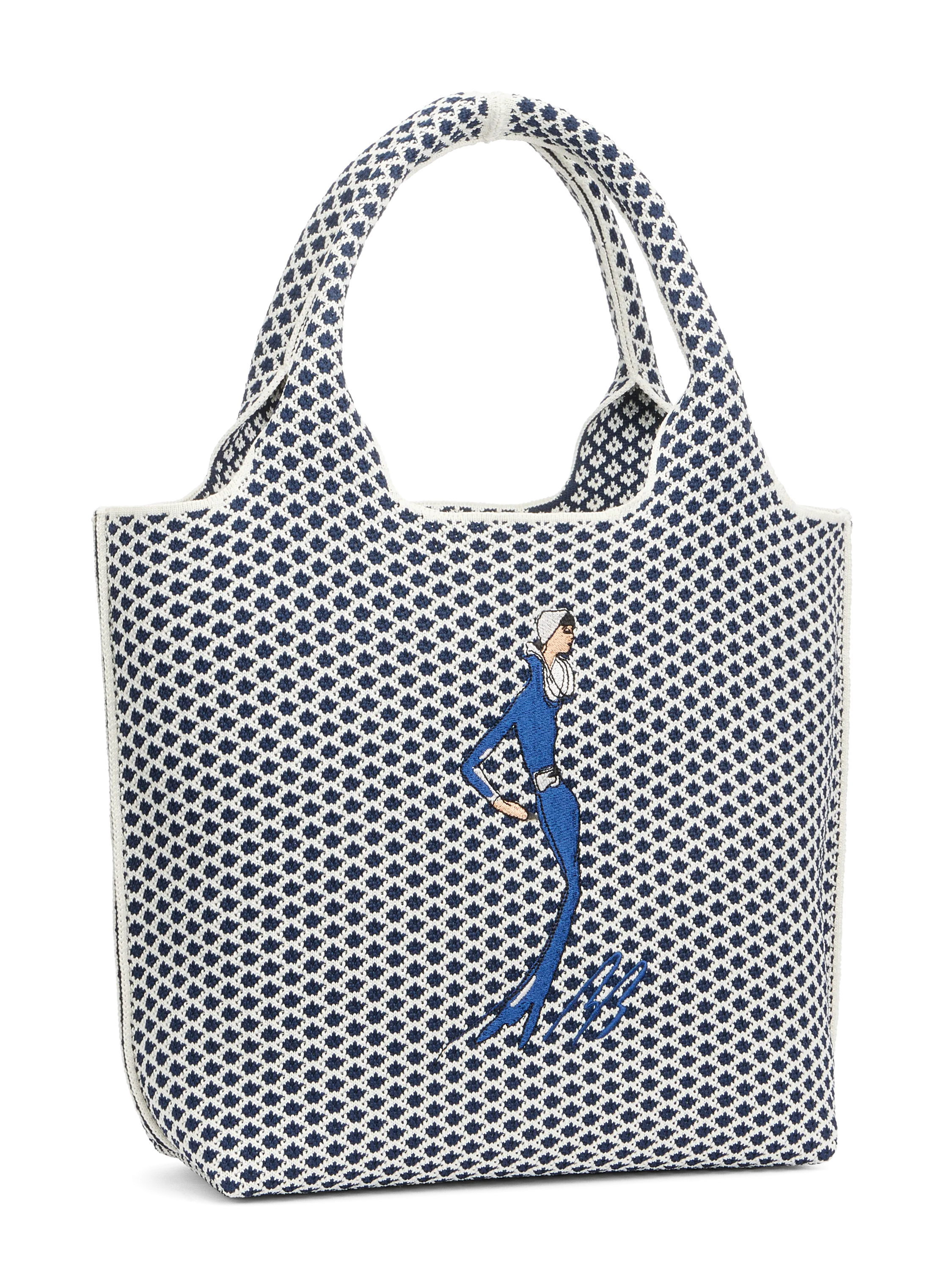 Sutton City Tote - Navy Diamond - Small