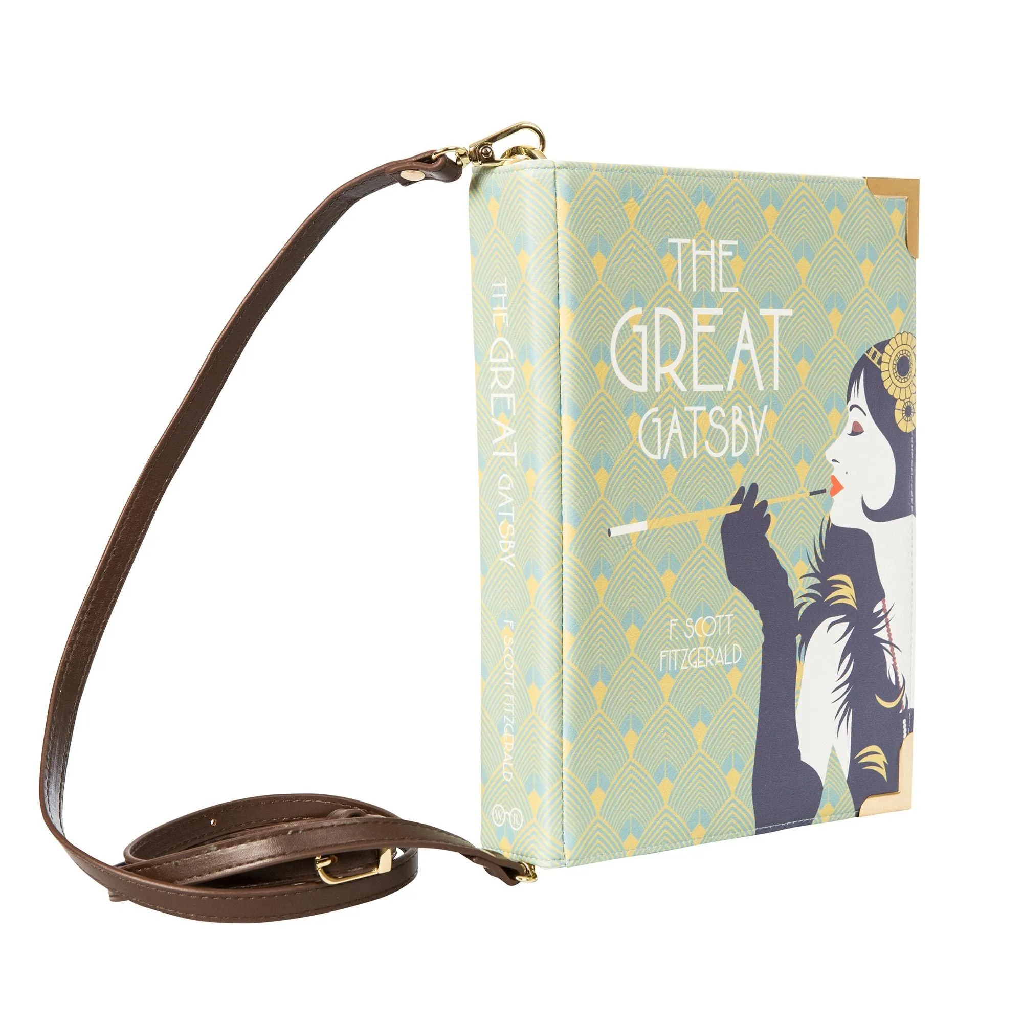 The Great Gatsby Lady Green Book Handbag Crossbody Purse