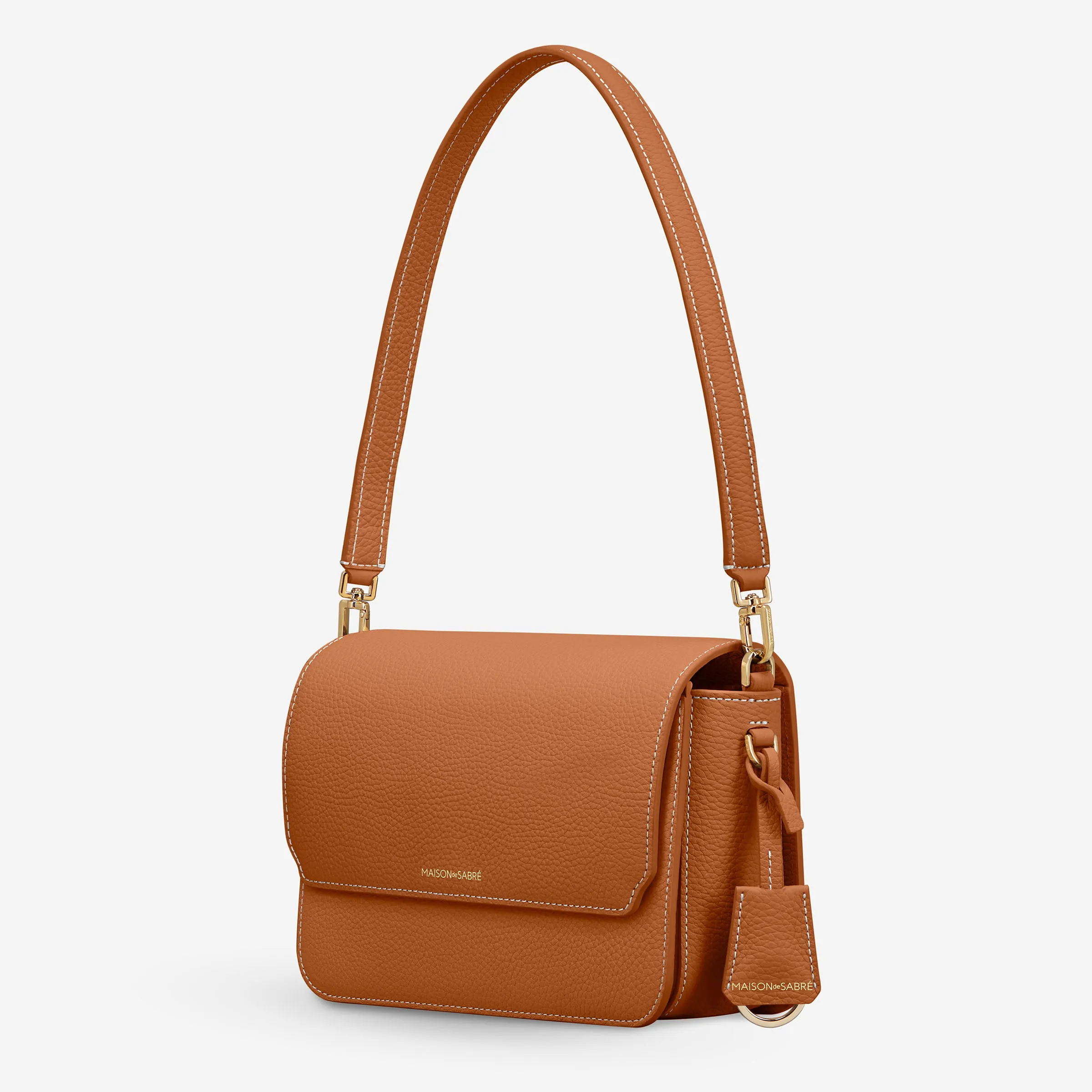 The Medium Flap Bag - Pecan Brown