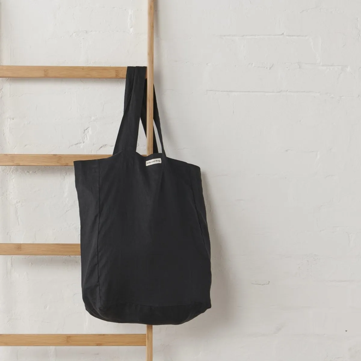 Tote Bag - Black Linen