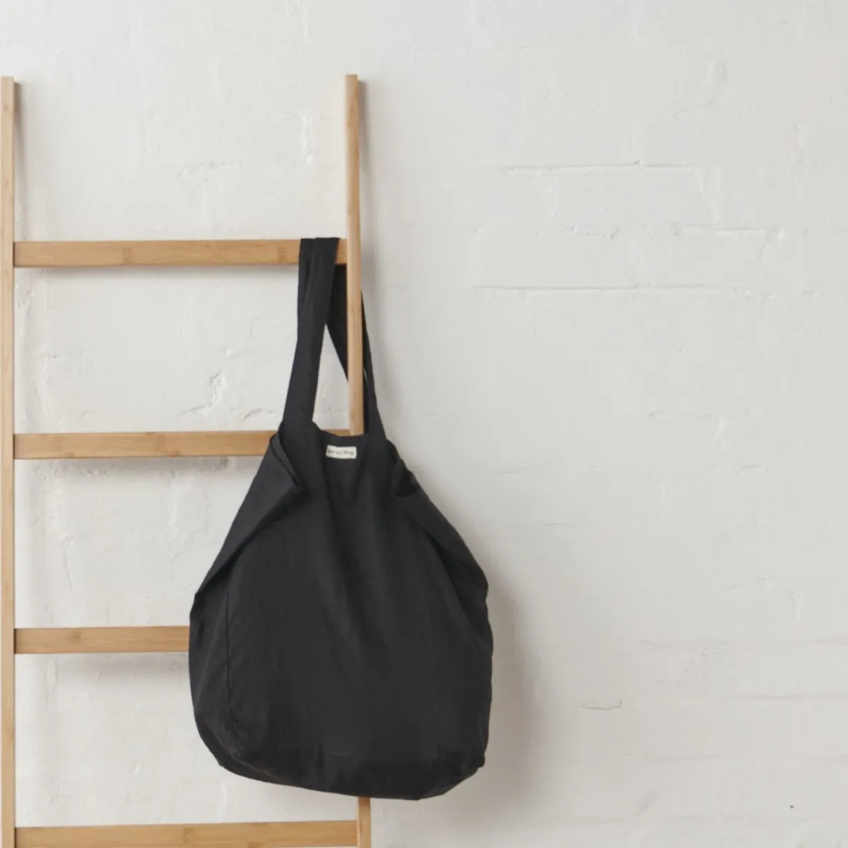 Tote Bag - Black Linen