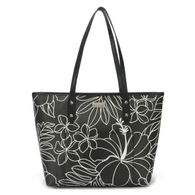 Tote Lianne Hibiscus Lines Black