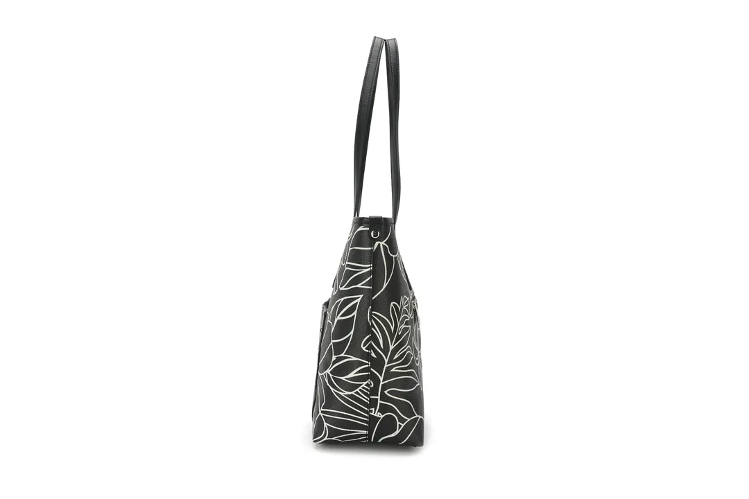 Tote Lianne Hibiscus Lines Black