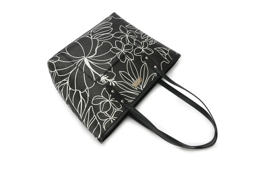 Tote Lianne Hibiscus Lines Black