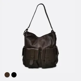 Unisex Genuine cowhide leather handbag Poches tote design