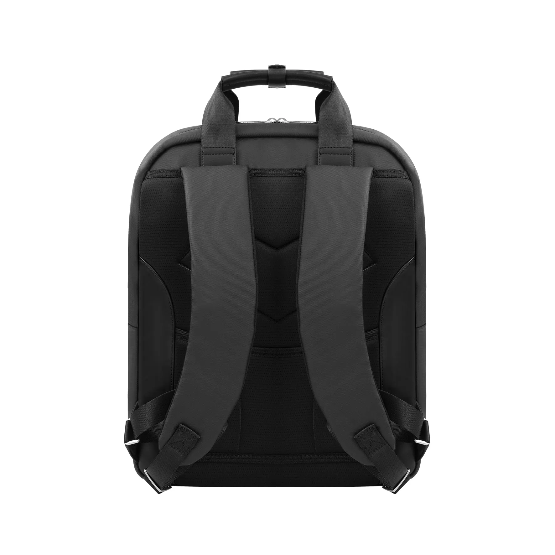 VOKAMO Backpack For Unisex, 16 Inches Large Capacity, PU Leather Backpack Black